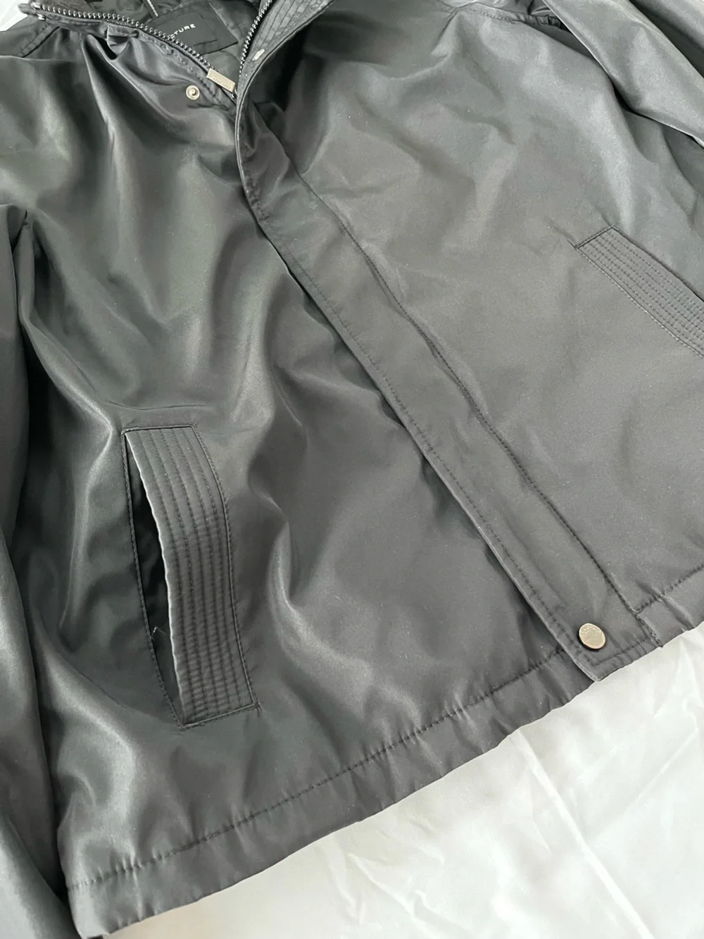 Structure Men's Black Bomber-Style Zip Jacket